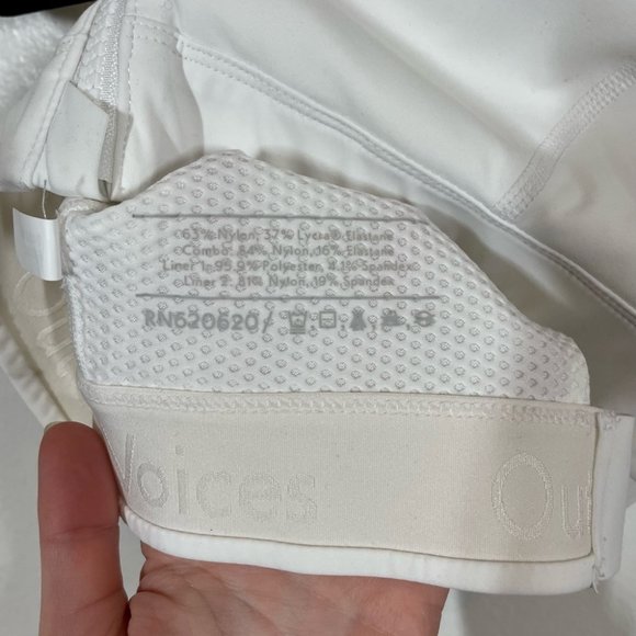 Outdoor Voices Powerhouse White Zip Sports Bra-Size L/XL C cup - Picture 8 of 10